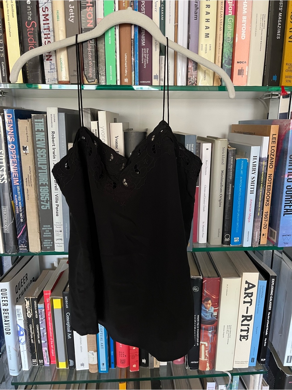 Sézane Black Lace-Trim 100% Silk Camisole